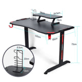 SENSORX T-Shaped Large Gaming Desk