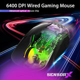 SENSORX W902 RGB WIRED GAMING MOUSE