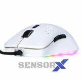 SENSORX RGB WIRED GAMING MOUSE - Hollow Honeycomb Shell