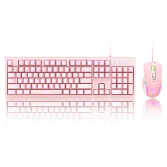 Sensorx Pink Gaming Keyboard Mouse Set