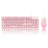 Sensorx Pink Gaming Keyboard Mouse Set