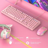 Sensorx Pink Gaming Keyboard Mouse Set